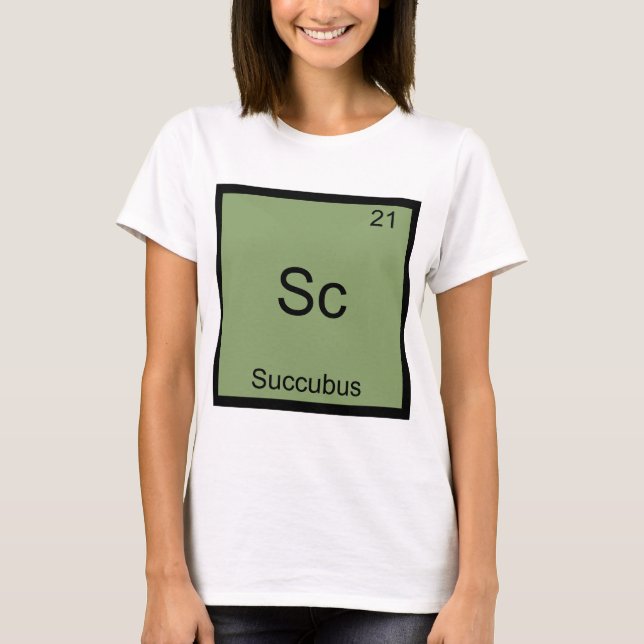 Sc - Camiseta divertida del símbolo del elemento q (Anverso)