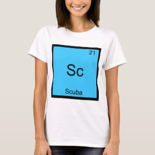 Sc - Scuba Camiseta divertida con símbolo de eleme