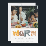 Scandi Amarillo Gris Foto Deseos Cálidos Navidad<br><div class="desc">Si necesita alguna personalización adicional, no dude en enviarme un mensaje a yellowfebstudio@gmail.com.</div>