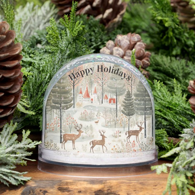 Scandi Reindeers Forest Snow Scene (Invierno)