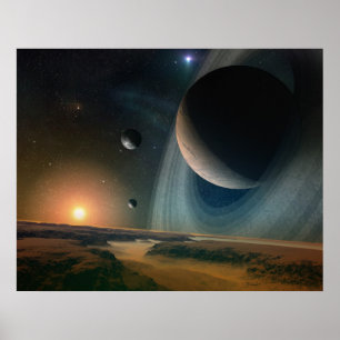 Scape del planeta - impresión del arte del espacio
