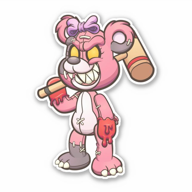 Scare Bear - Pegatina Zombie (Anverso)