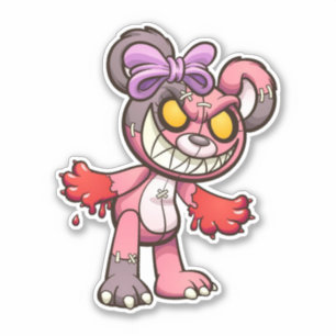 Scare Bear - Pegatina Zombie