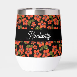 Scarlet Pimpernel Watercolor Monogram Name