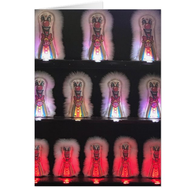 Scary Clowes Carnival Boardwalk Arcade Game Photo (Frente)