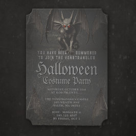 Scary Halloween Demonic Gargoyle Party Invitación