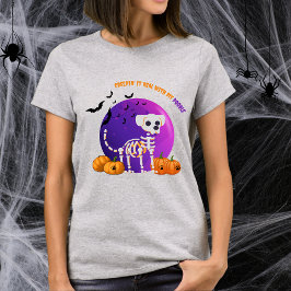 Scary Poodle Halloween camiseta de luna llena