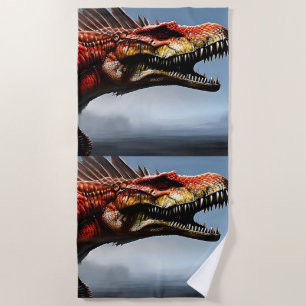 Scary Spinosaurus Dinosaur, toalla de playa