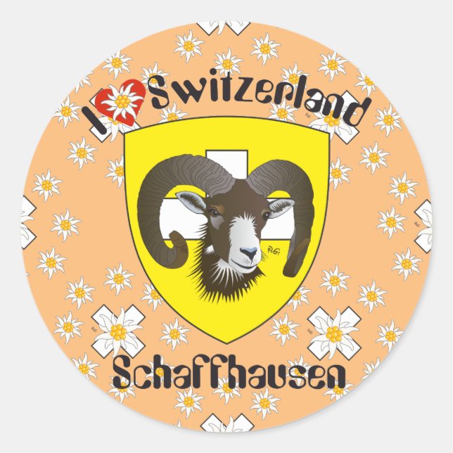 Schaffhausen Suiza Suisse Svizzera pegatina (Anverso)