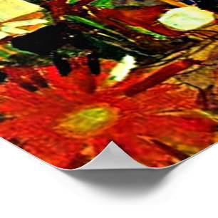 Schiele - Campo de flores, arte fino