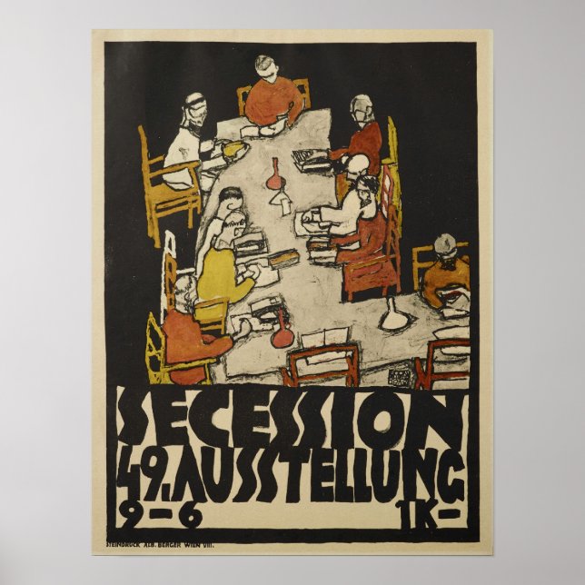 Schiele - Póster para Exposición 1918 (Frente)