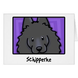 Schipperke cuadrado del dibujo animado