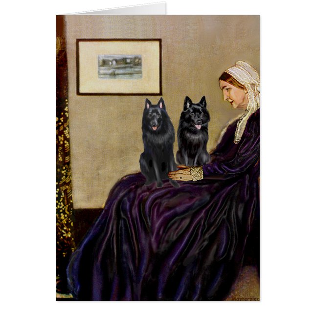 Schipperkes (dos) - La madre de Whistler (Frente)