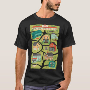 Schitt&x27;s Mapa de pueblo arrogante camiseta cl
