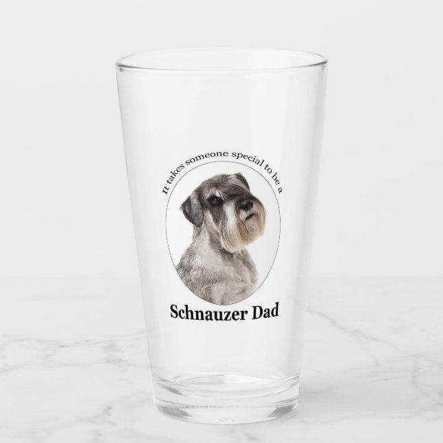 Schnauzer Dad Glass Tumbler (Anverso)
