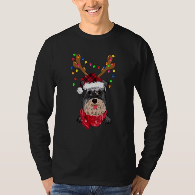 Schnauzer Dogs Tree Christmas Sweater Xmas Pet Dog (Anverso)