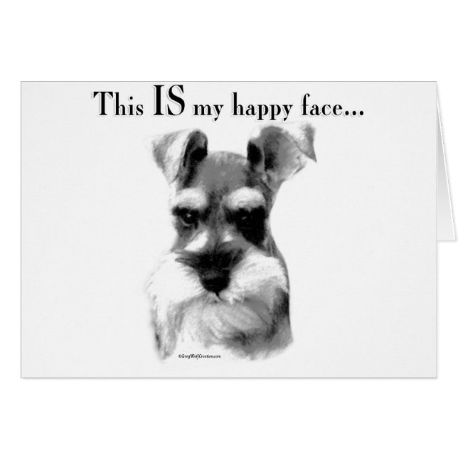 Schnauzer Happy Face (Anverso (Horizontal))