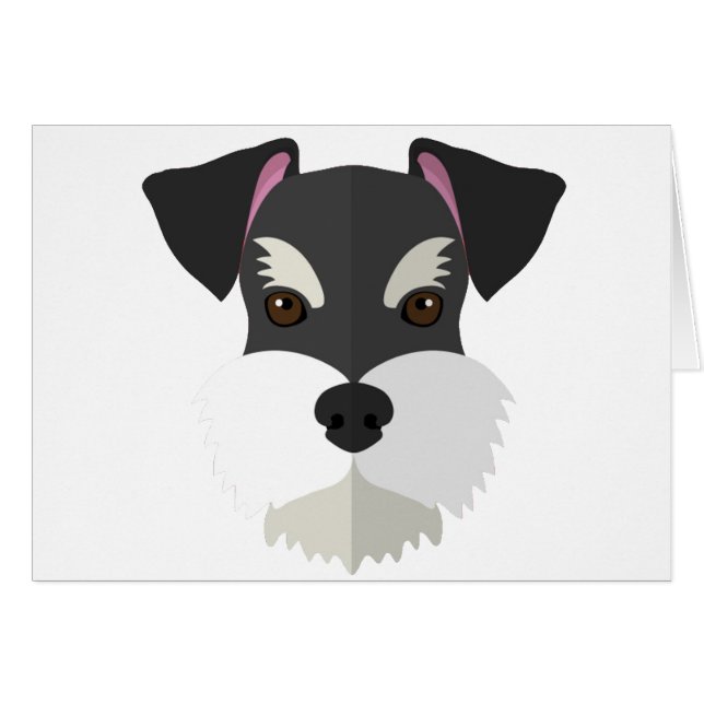 ¡Schnauzer lindo del dibujo animado! (Anverso (Horizontal))