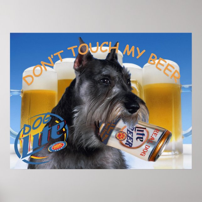 SCHNAUZER NO TOQUE MI ARTE DE CERVEZA (Frente)