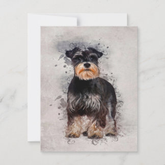 Schnauzer personalizado | tarjeta de cumpleaños de