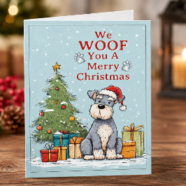 Schnauzer Te Deseamos una Feliz Navidad