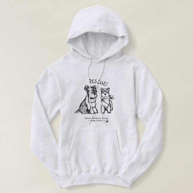 Schnauzers del invierno - sudadera con capucha (Diseño del anverso)