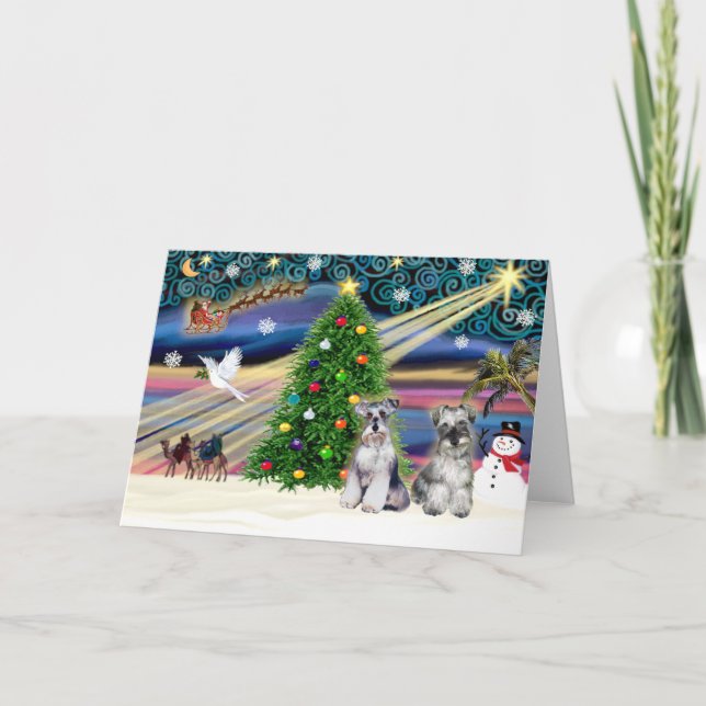 Schnauzers Magia de Navidad (dos) (Anverso)