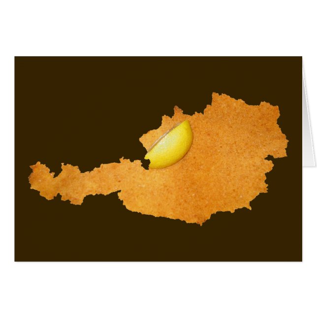 Schnitzel vienés - Mapa De Austria (Anverso (Horizontal))