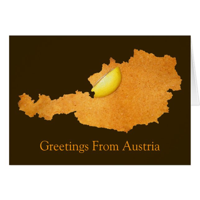 Schnitzel vienés - Mapa De Austria (Anverso (Horizontal))