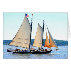 Schooner que navega de Maine