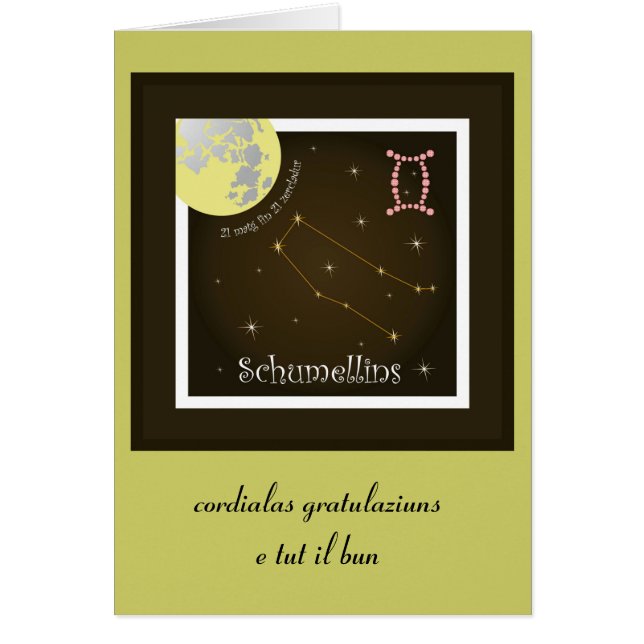 Schumellins 21 matg fin 21 zercladur Karte (Frente)