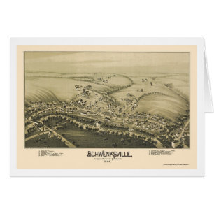 Schwenksville, mapa panorámico del PA - 1894