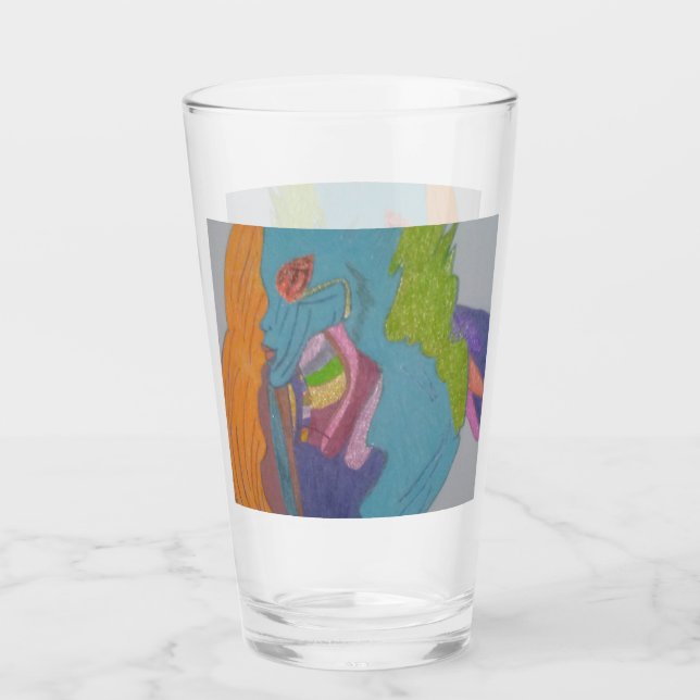 Sci-fi Fantasy Female Creature Glass Cup (Anverso)