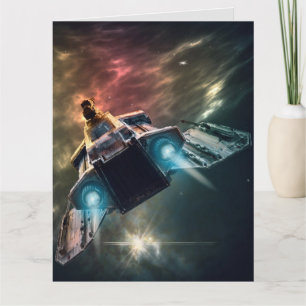 SCIENCE FICTION SPACESHIP SCI-FI TARJETAS DE CUMPL