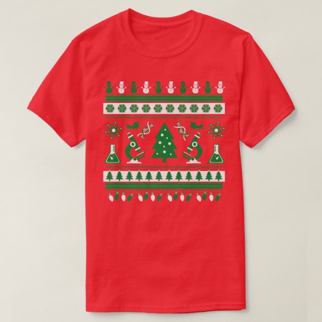 Science Laboratory Ugly Christmas Sweater Premium  (Diseño del anverso)