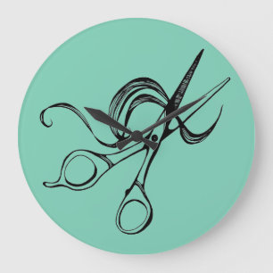 Scissor el reloj de pared