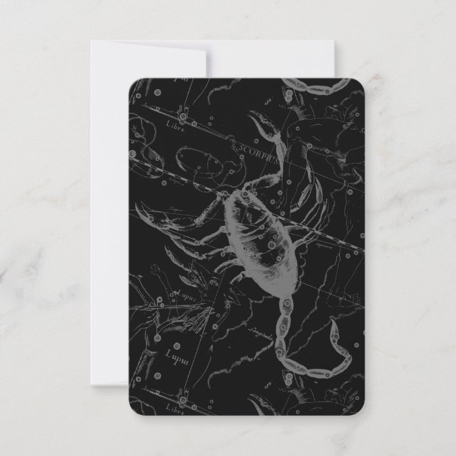Scorpio Constellation Hevelius 1690 en negro (Anverso)