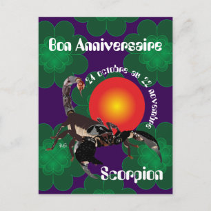 Scorpion 24 octobre au 22 novembre Cartes postales
