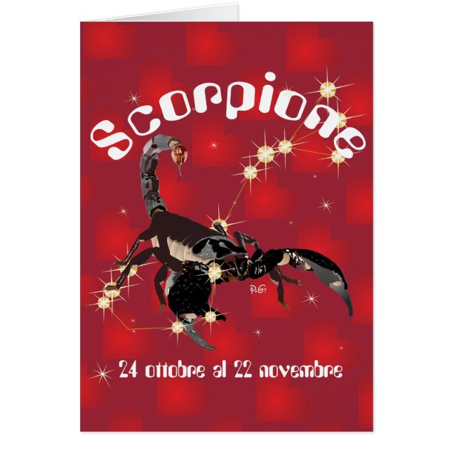 Scorpione 24 ottobre al 22 nov. Biglietti d'auguri (Frente)