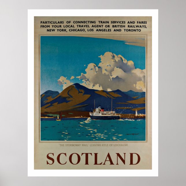Scotland United Kingdom - Vintage Travel Posters (Frente)