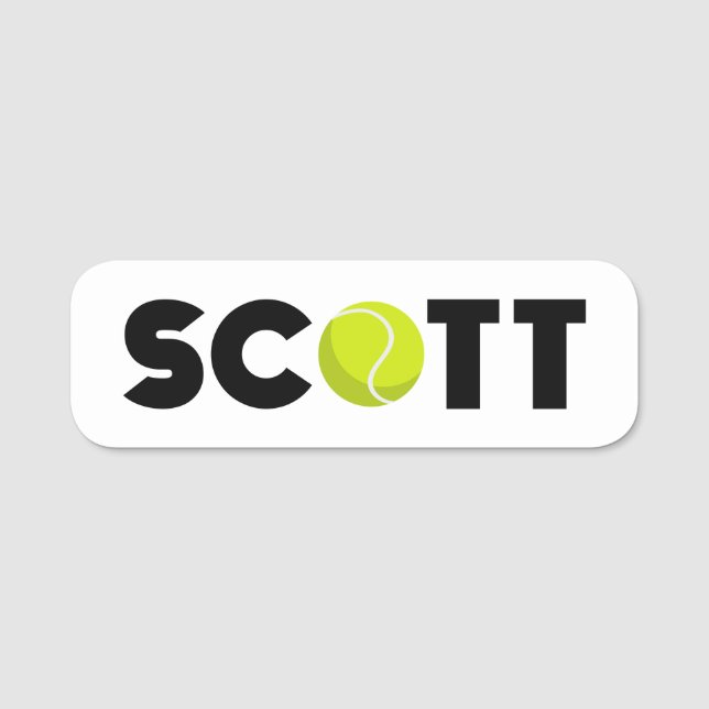 Scott Tennis Name Etiqueta (Anverso)