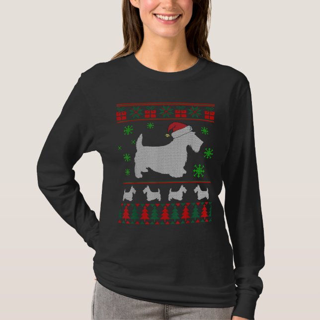 Scottie Dog Ugly Christmas Sweater (Anverso)