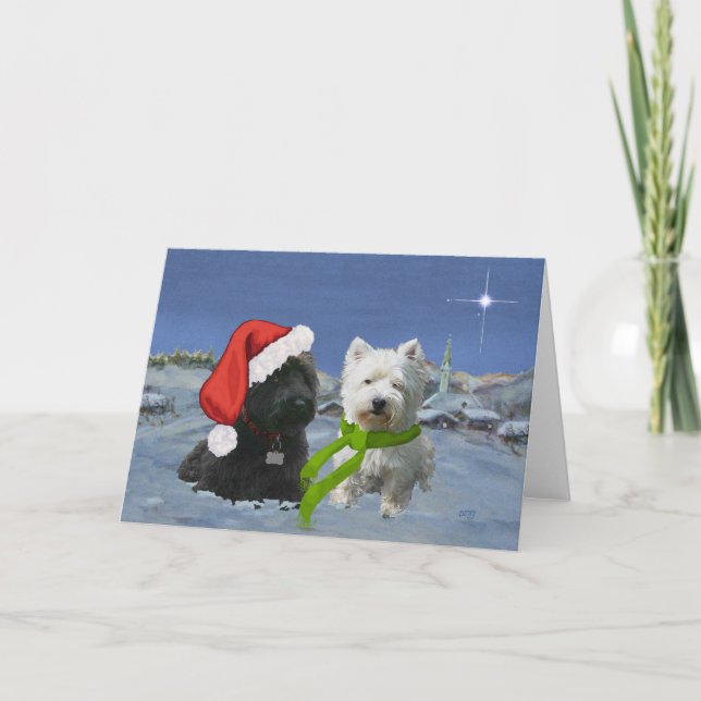 Scottie y Westie Estrella de Navidad (Anverso)