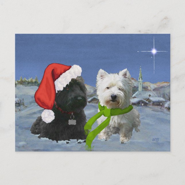 Scottie y Westie Estrella de Navidad (Anverso)