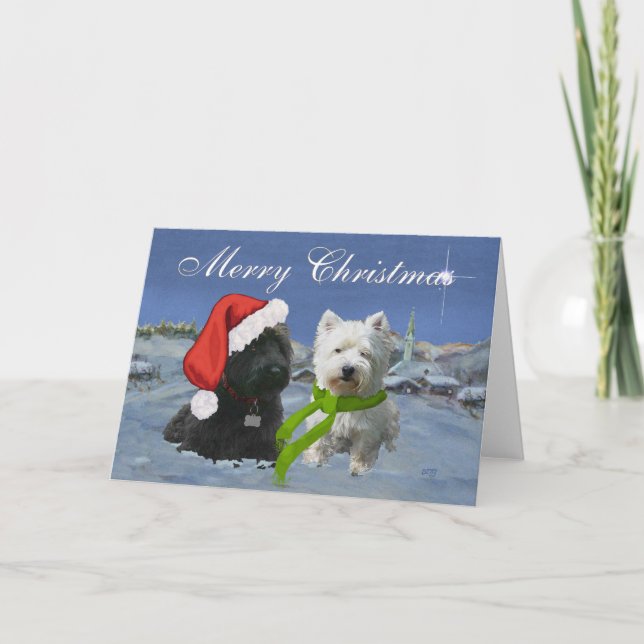 Scottie y Westie Estrella de Navidad (Anverso)