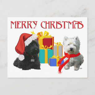 Scottie y Westie Feliz Navidad
