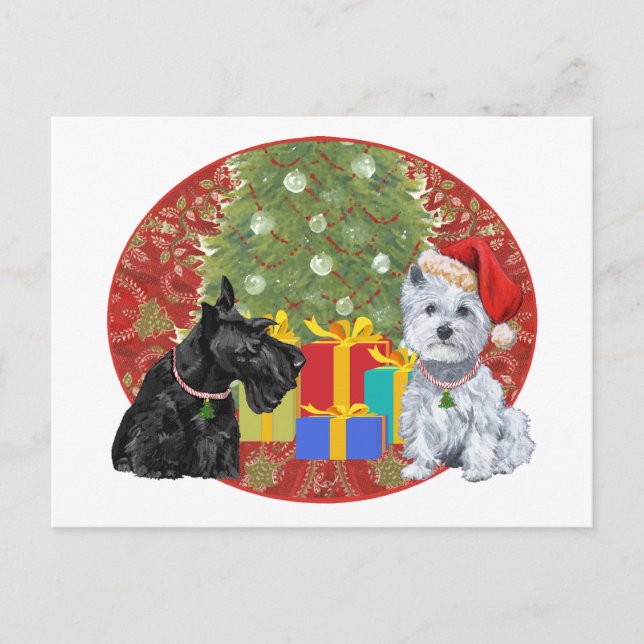 Scottie y Westie Navidad (Anverso)