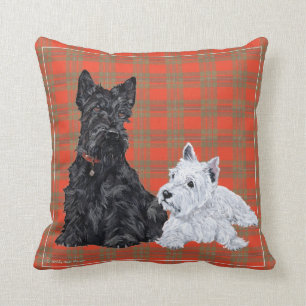 Scottie y Westie Pup - Almohada de Terrier