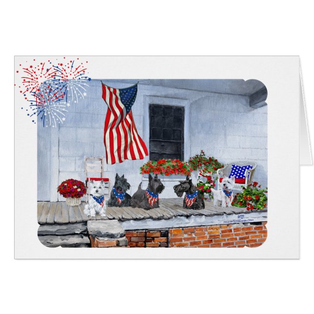 Scotties y Westies patriotas (Anverso (Horizontal))