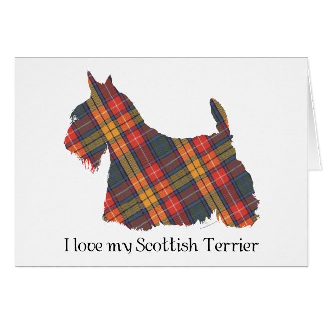Scottish Terrier Buchanan Tartán (Anverso (Horizontal))